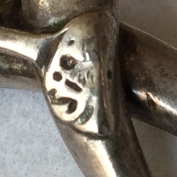 Sigi Pineda Silver & Nephrite Jade Clip Earrings - Stamped - circa 1950s - Picture 4 of 8